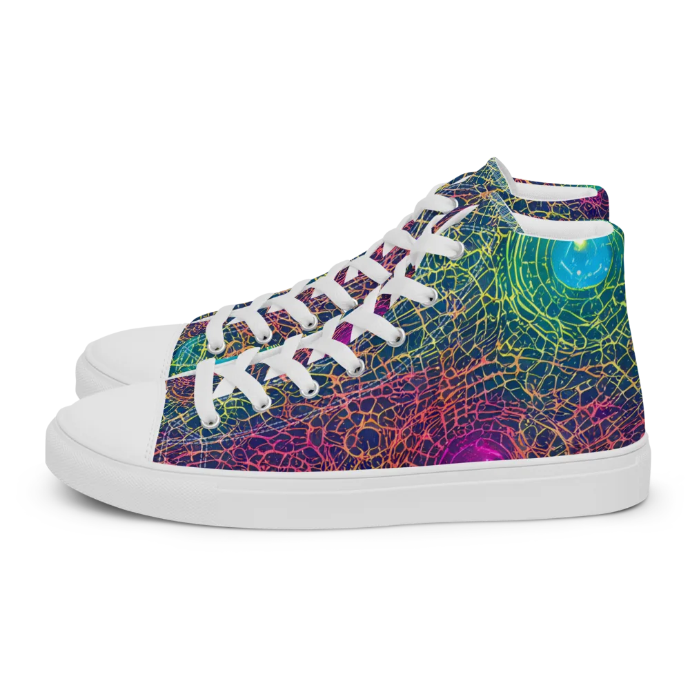 Velde Vortex on Men's High Top Canvas Shoes — Left