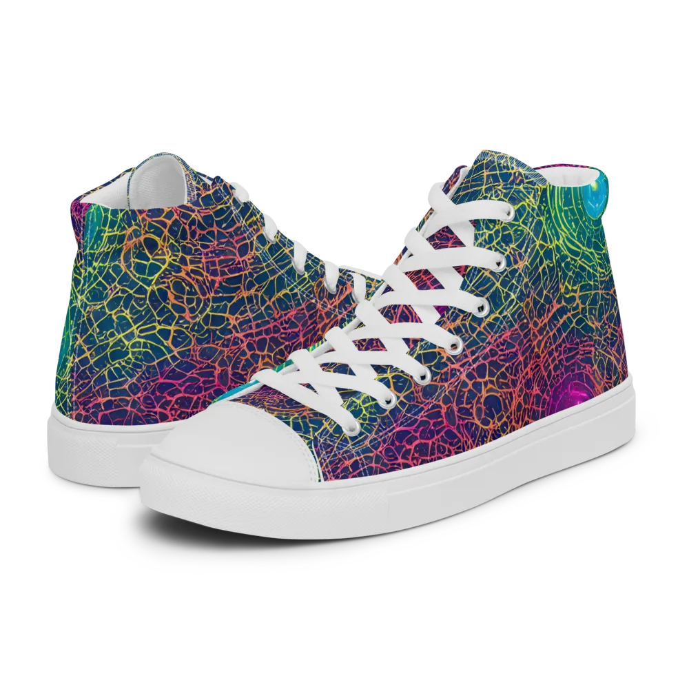 Velde Vortex on Men's High Top Canvas Shoes — Left