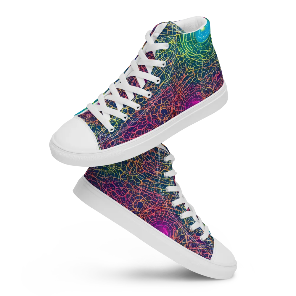Velde Vortex on Men's High Top Canvas Shoes — Front