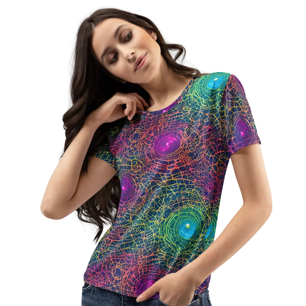 Velde Vortex on Women's Crew Neck T-Shirt — Left Front