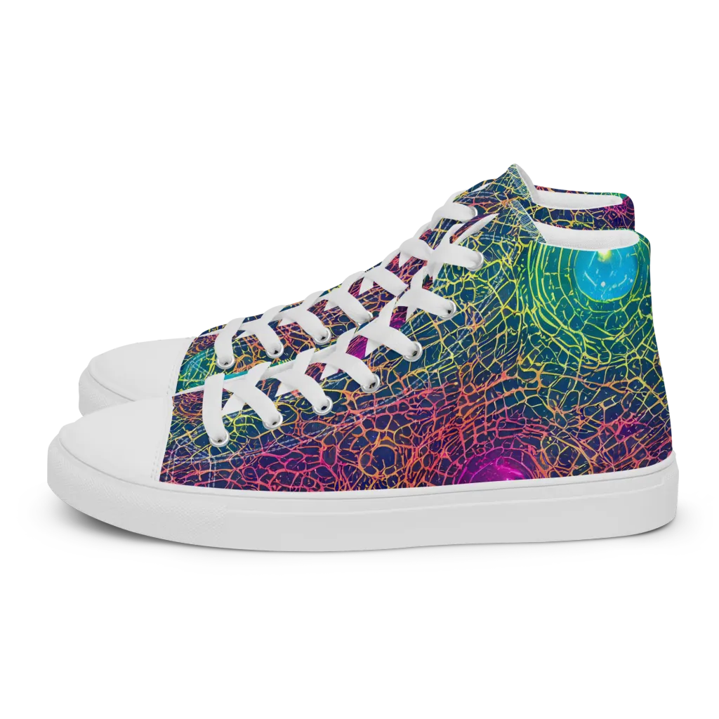 Velde Vortex on Women's High Top Canvas Shoes — Left