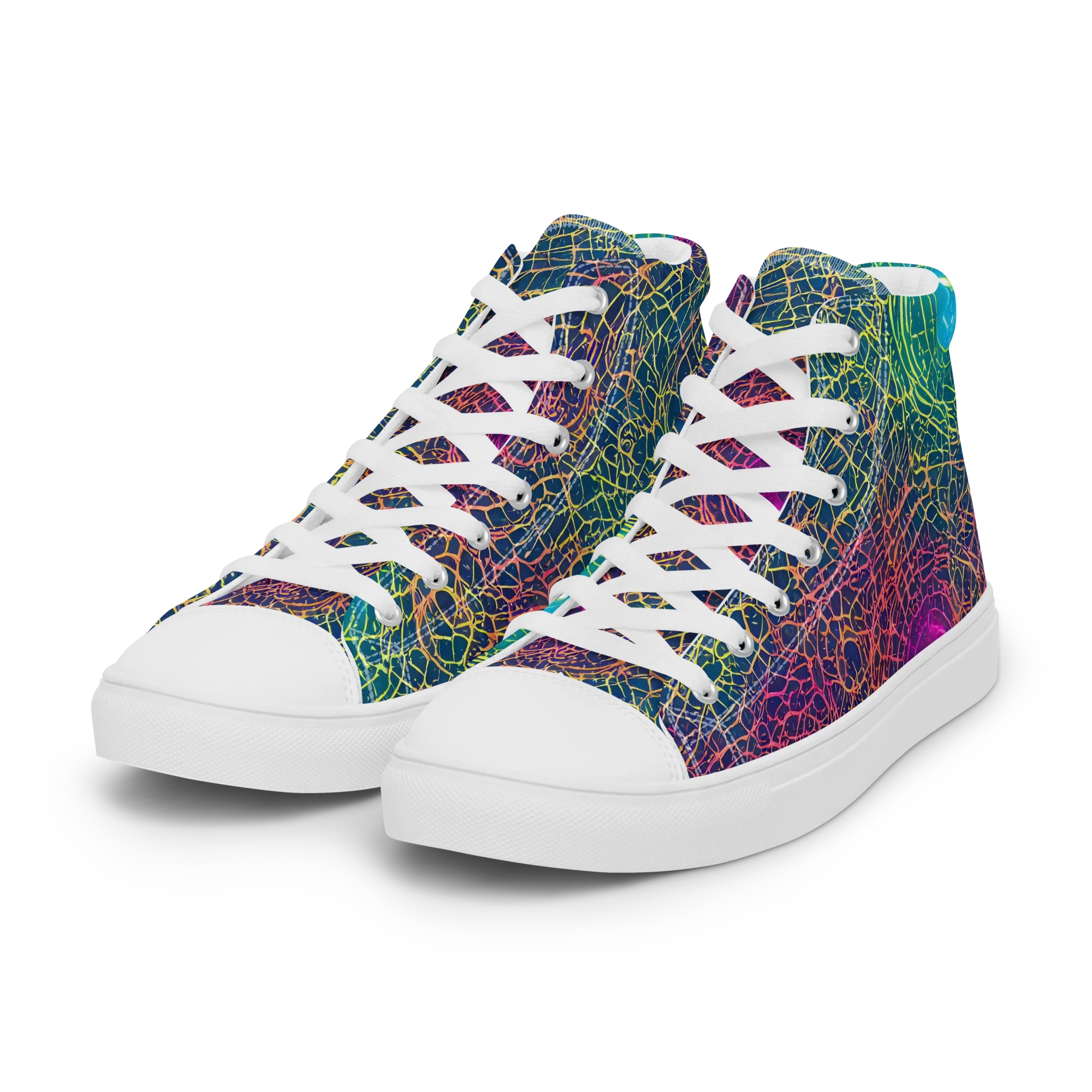 Velde Vortex on Women's High Top Canvas Shoes — Left Front