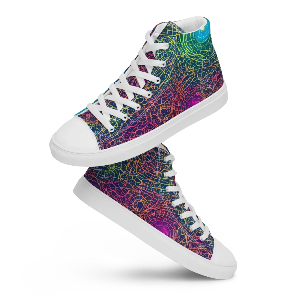Velde Vortex on Women's High Top Canvas Shoes — Front
