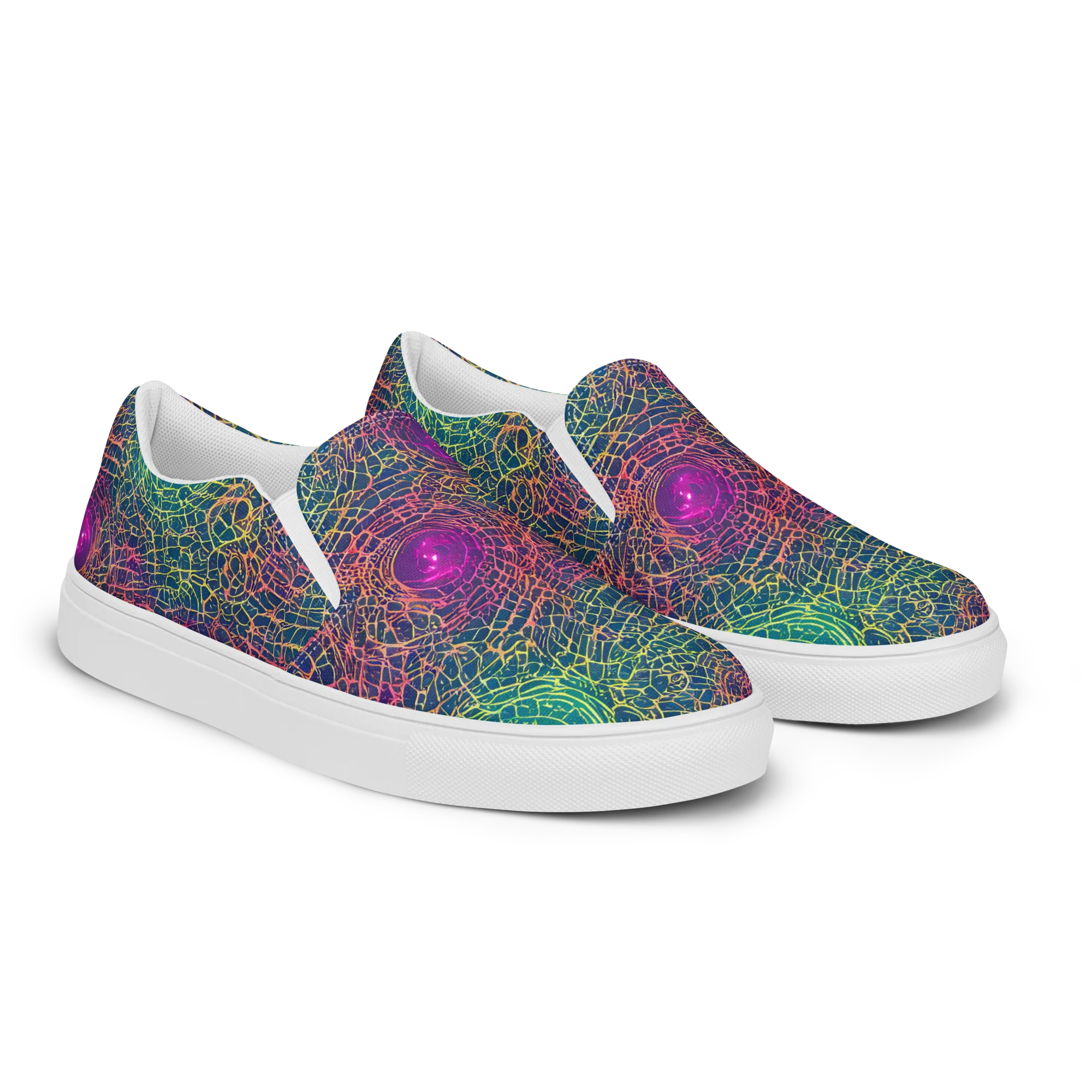 Velde Vortex on Men's Slip-On Canvas Shoes — Right Front