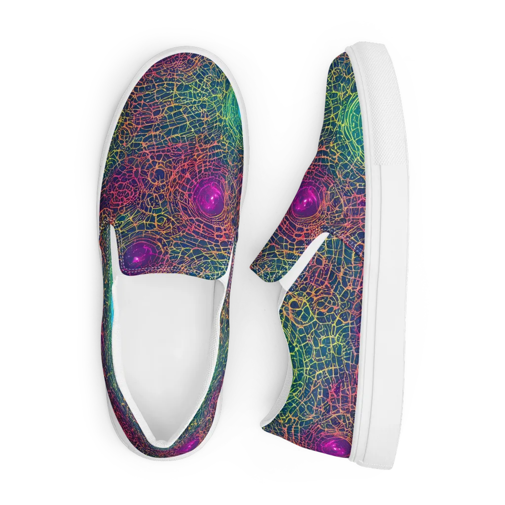 Velde Vortex on Men's Slip-On Canvas Shoes — Front