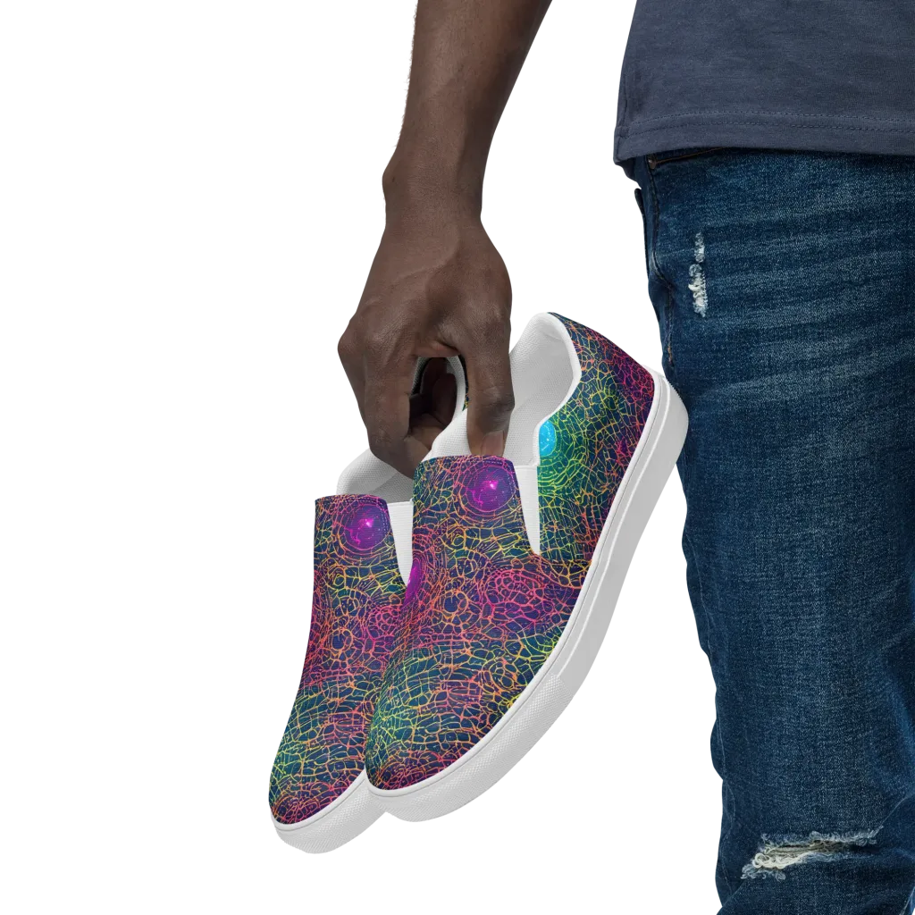 Velde Vortex on Men's Slip-On Canvas Shoes — Left Front