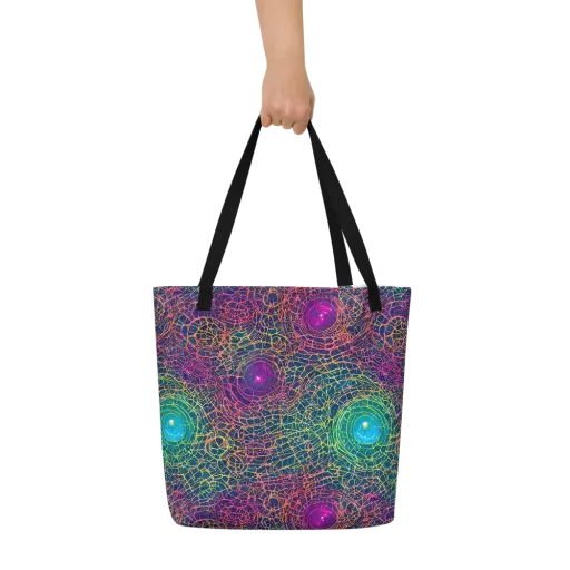 Velde Vortex on a Large Tote Bag W/ Pocket
