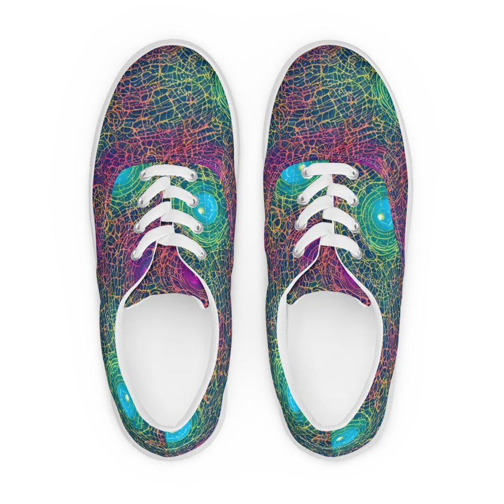 Velde Vortex on Men's Lace-Up Canvas Shoes — Front