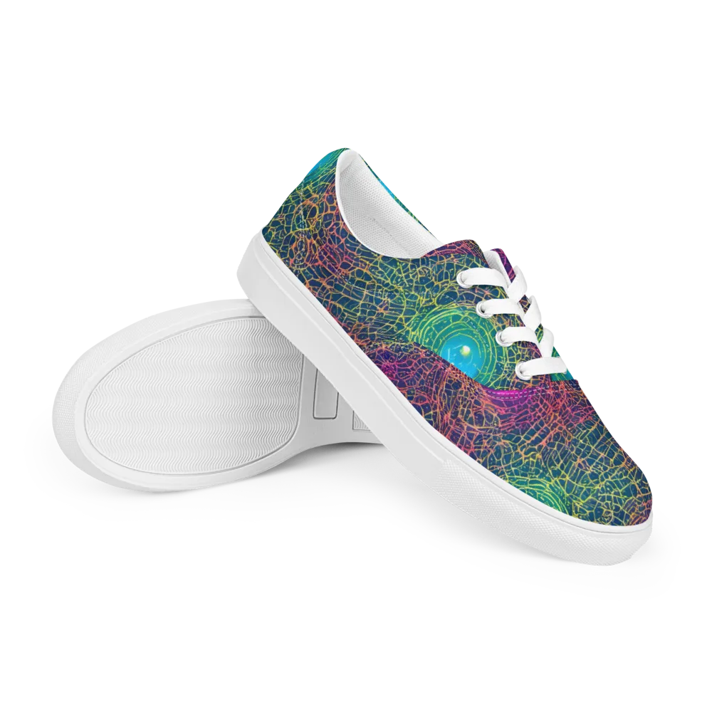Velde Vortex on Men's Lace-Up Canvas Shoes — Right Front