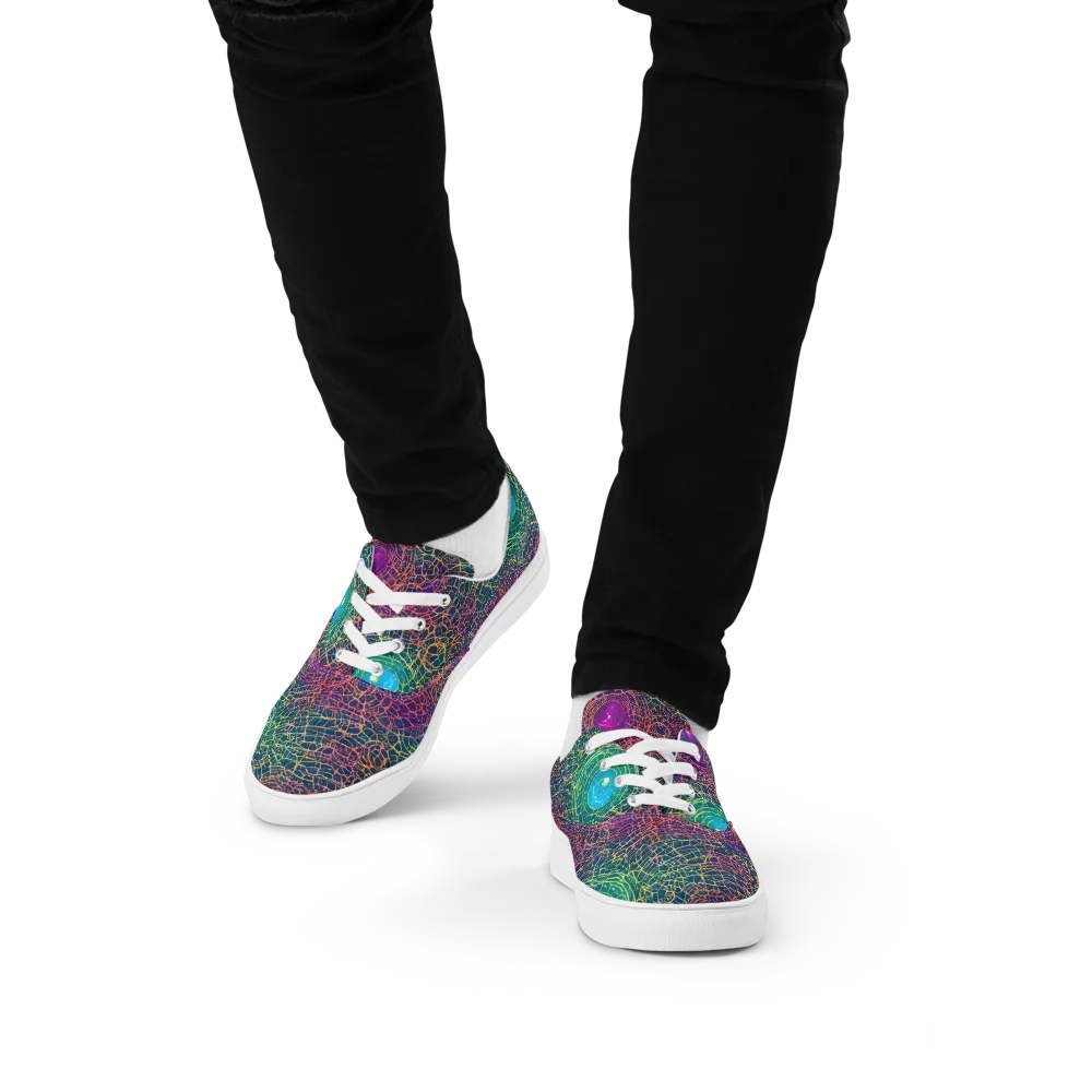 Velde Vortex on Men's Lace-Up Canvas Shoes — Front