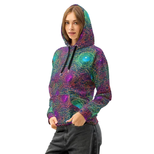 Velde Vortex on a Cotton Hoodie
