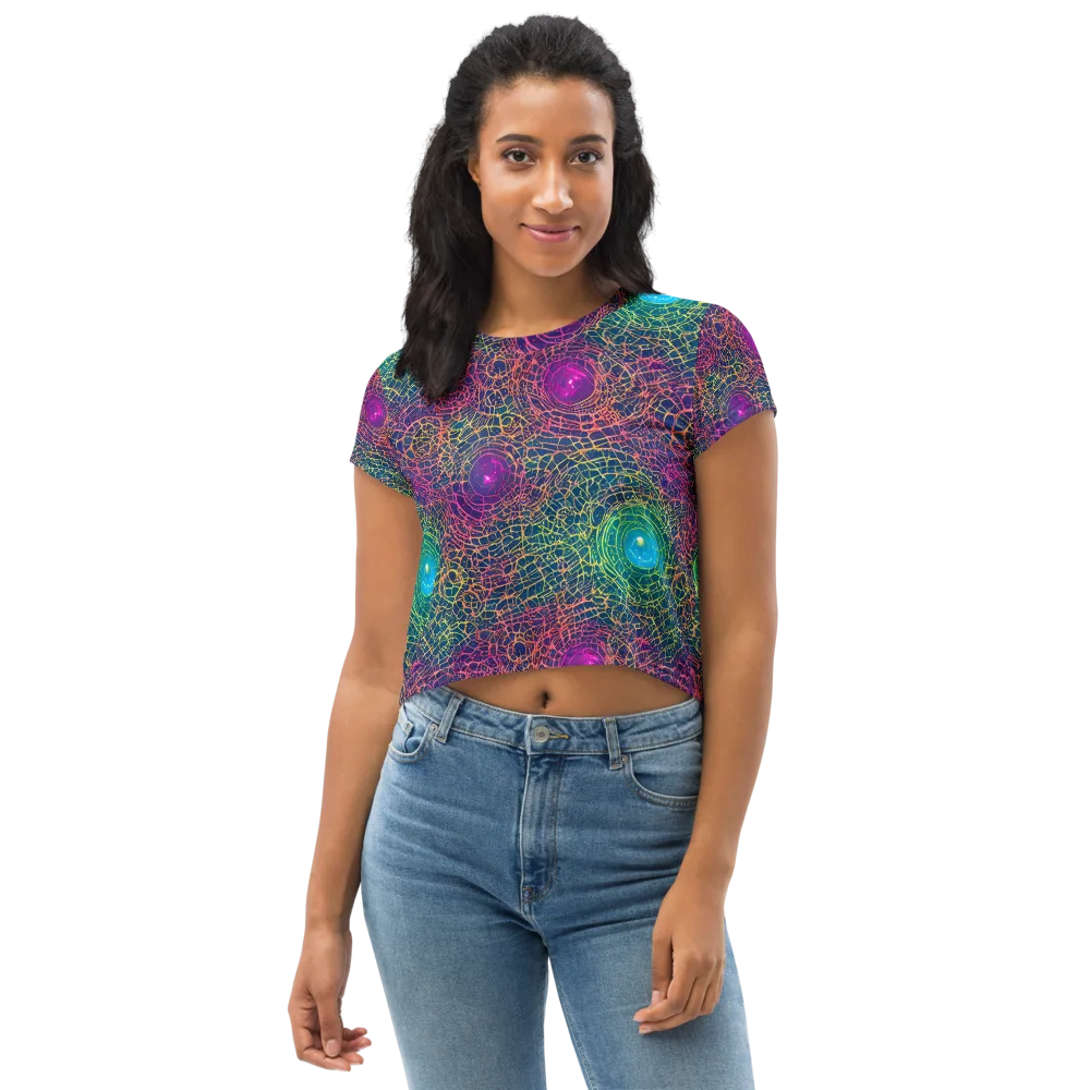 Velde Vortex on Crop Tee — Front