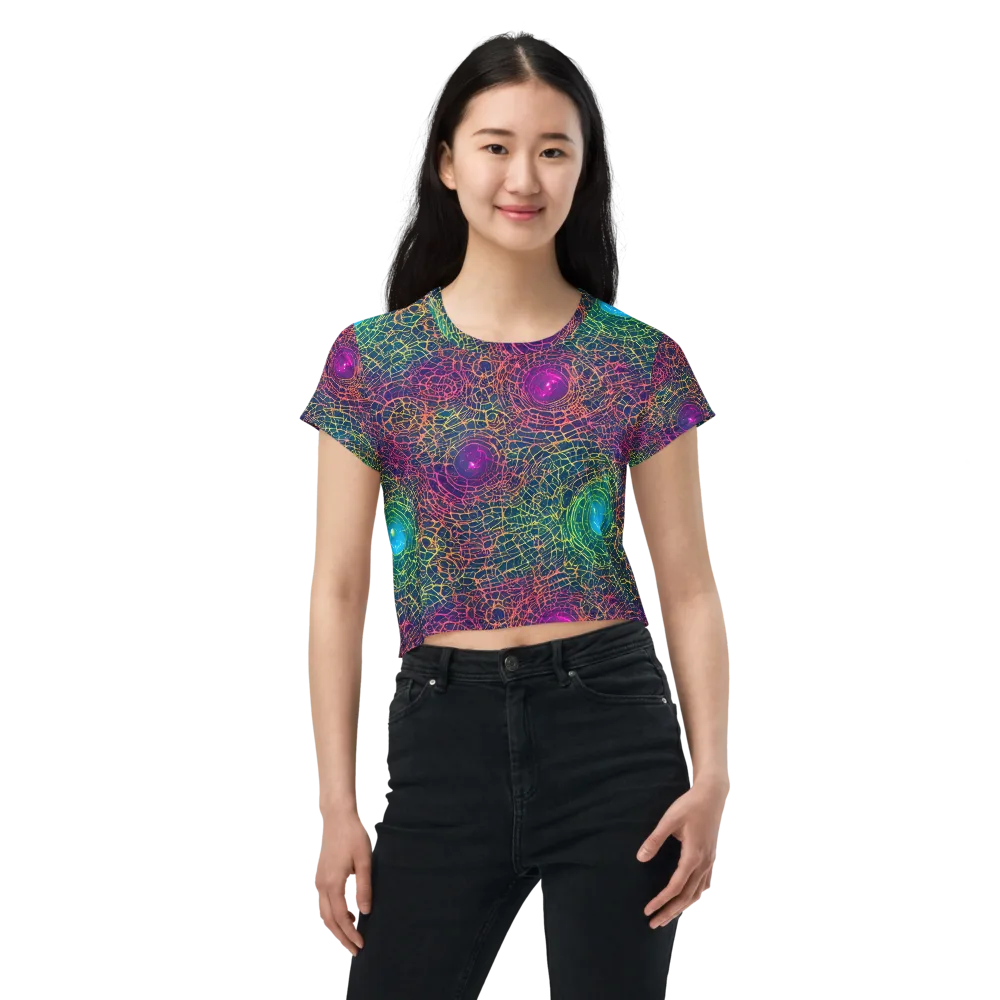 Velde Vortex on Crop Tee — Front
