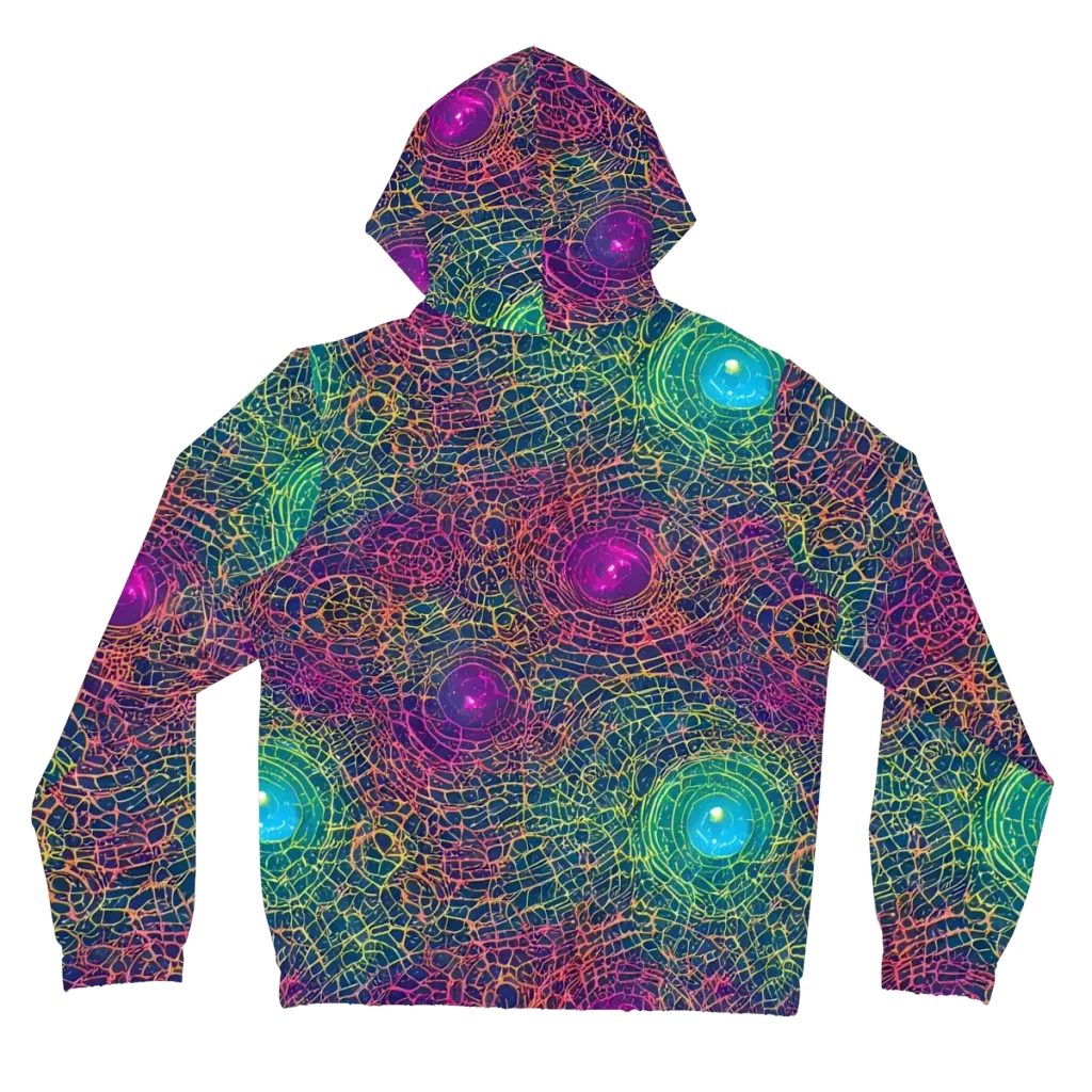 Velde Vortex on Women's Full-Zip Hoodie — Back