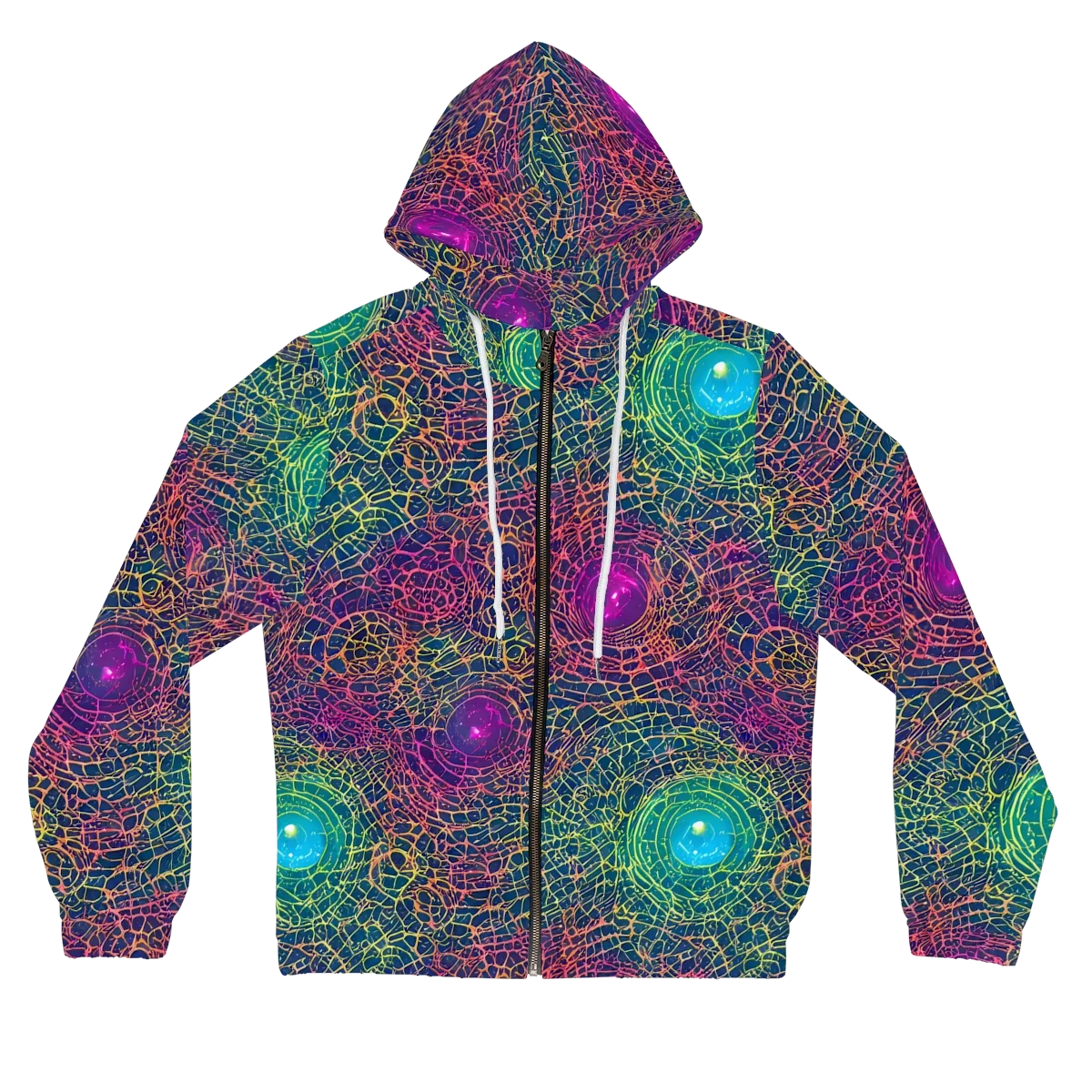 Velde Vortex on Women's Full-Zip Hoodie — Front