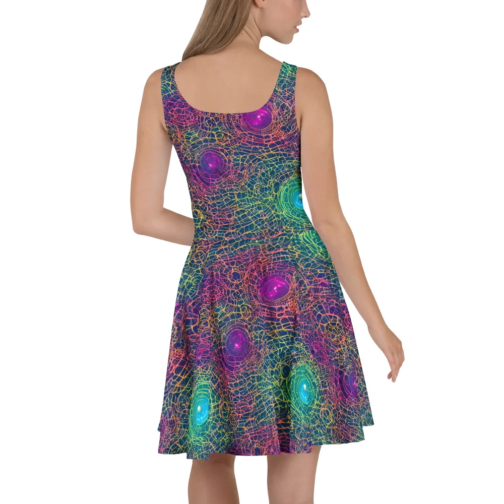 Velde Vortex on Skater Dress — Back