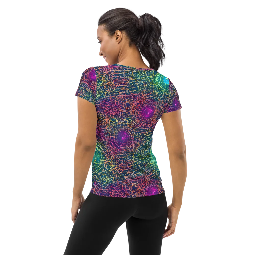 Velde Vortex on Women's Athletic T-Shirt — Back