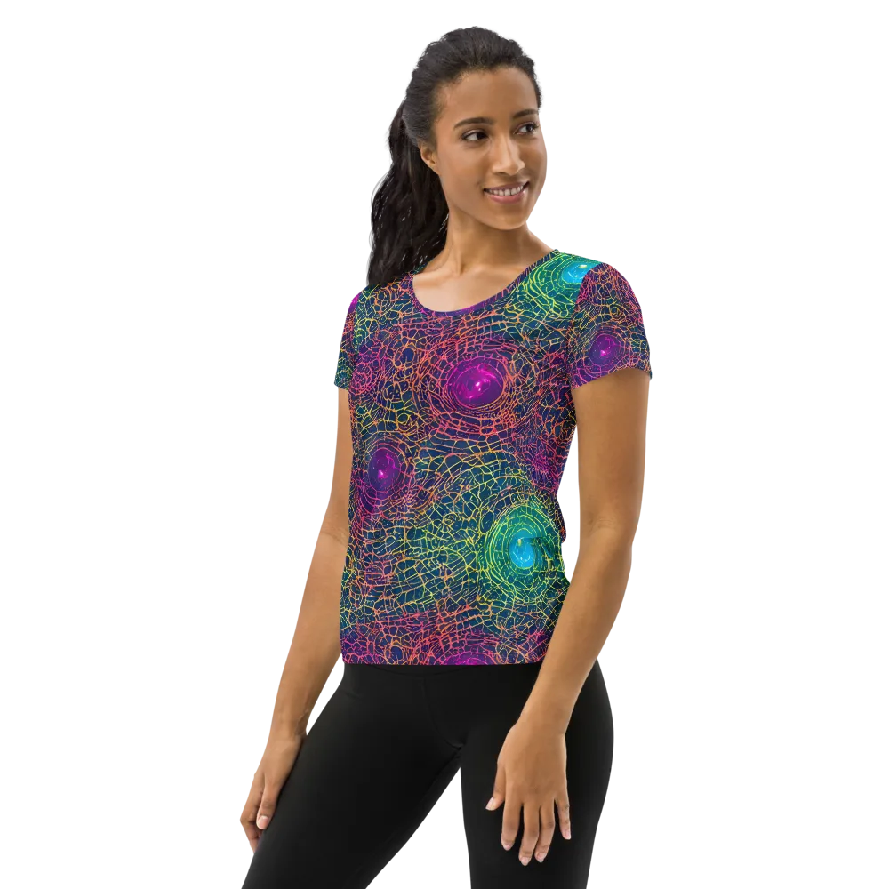Velde Vortex on Women's Athletic T-Shirt — Left