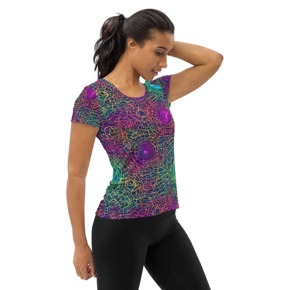 Velde Vortex on Women's Athletic T-Shirt — Right