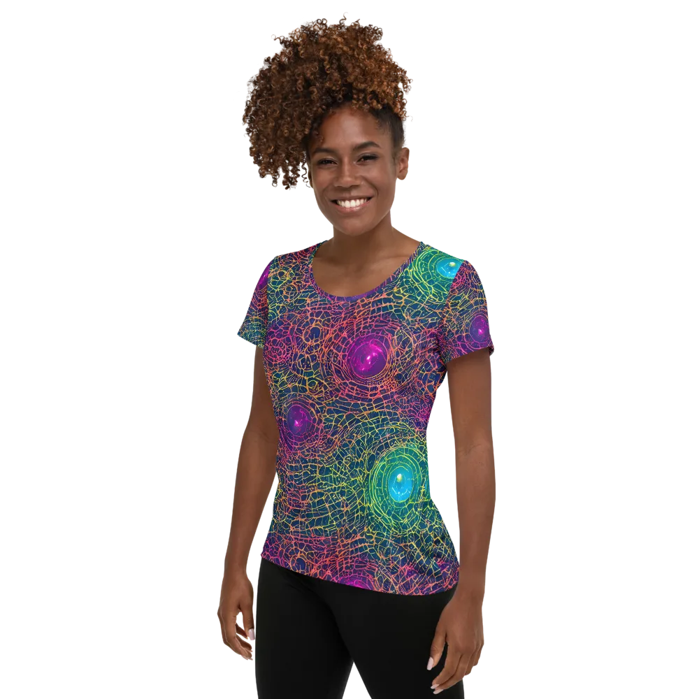 Velde Vortex on Women's Athletic T-Shirt — Left