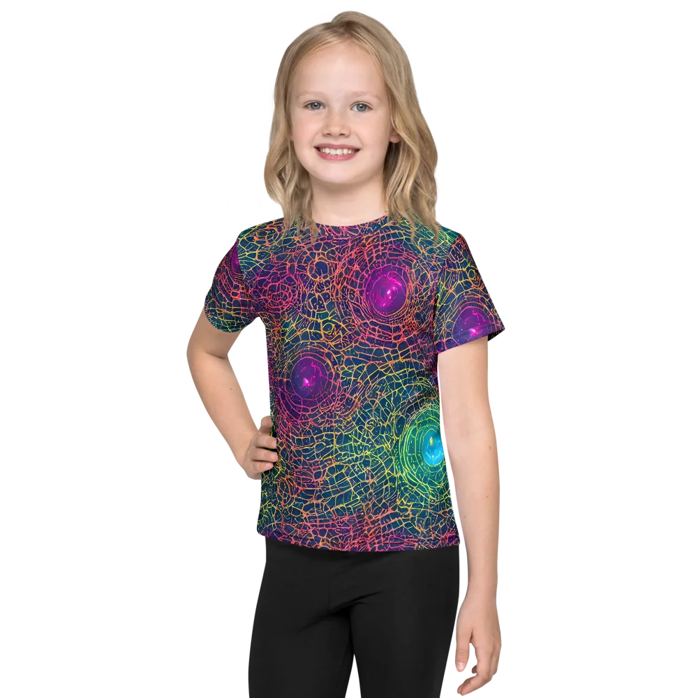 Velde Vortex on Kids Crew Neck T-Shirt — Front