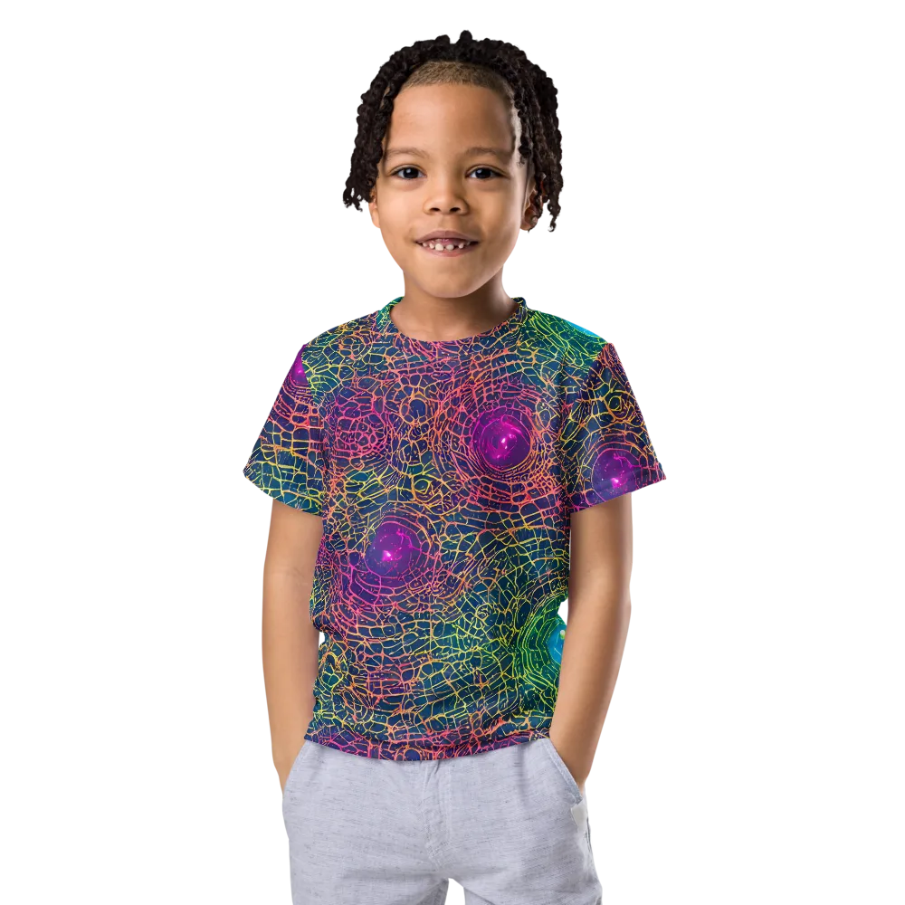 Velde Vortex on Kids Crew Neck T-Shirt — Front