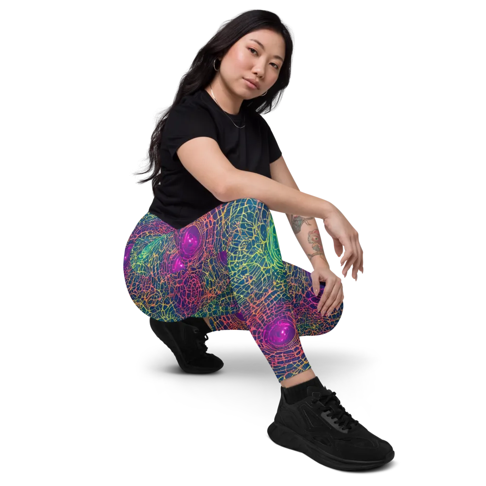 Velde Vortex on Leggings with Pockets — Right Front