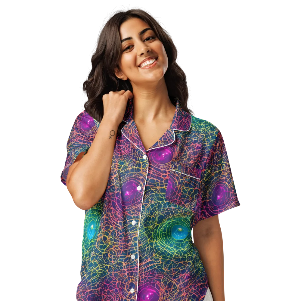 Velde Vortex on Women's Short Sleeve Pajama Top — Front