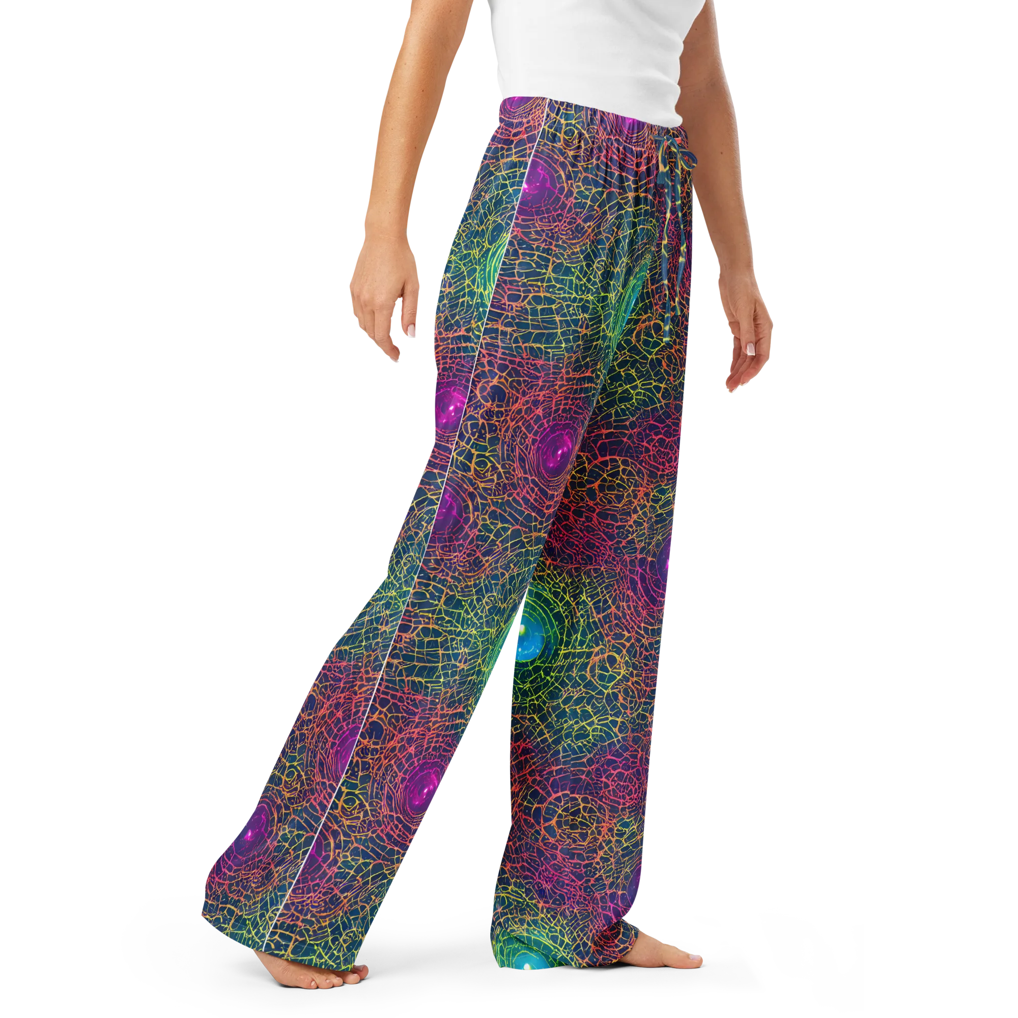Velde Vortex on Women's Pajama Pants — Right Front
