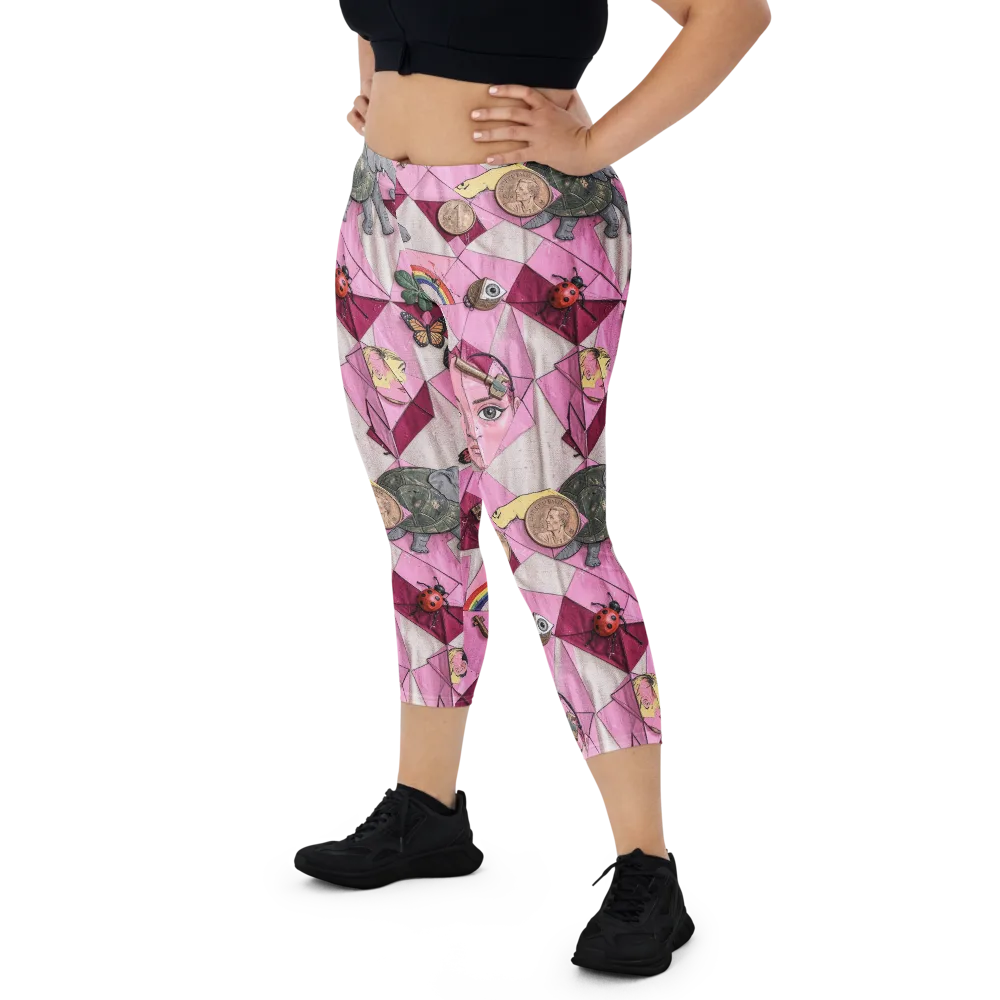 Pink Paradox on Capri Leggings — Front