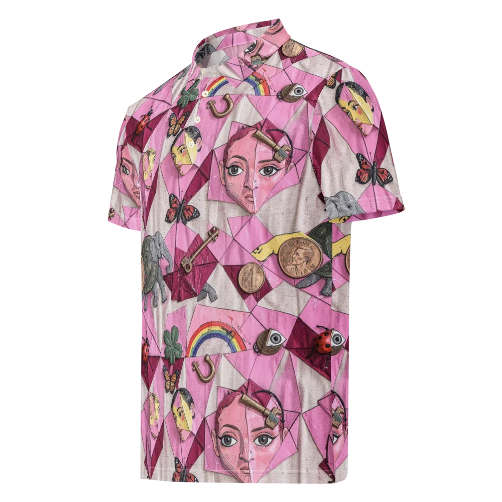 Pink Paradox on Men's Slim Fit Polo Shirt — Left Front