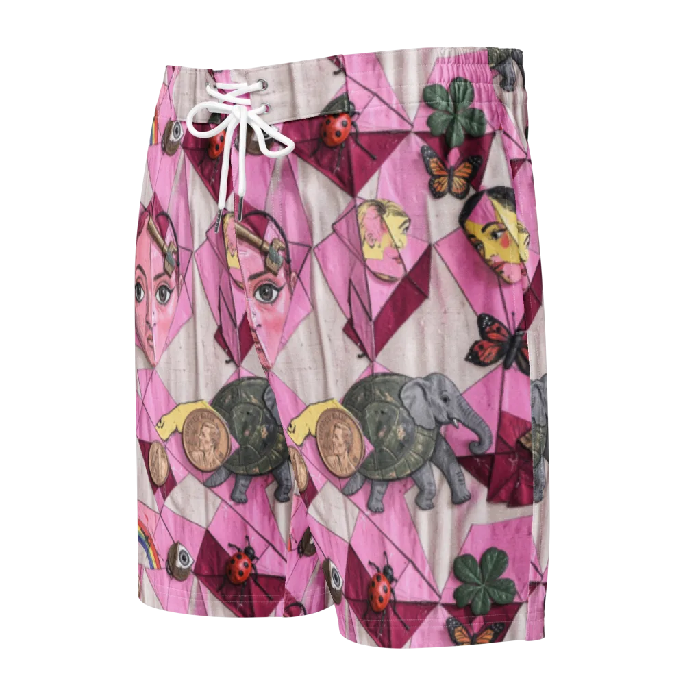 Pink Paradox on Men's Board Shorts — Front