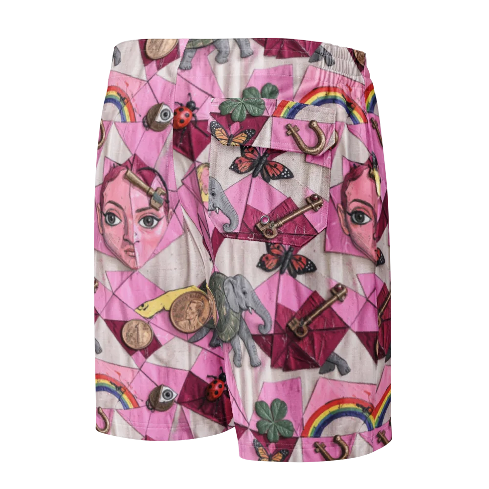 Pink Paradox on Men's Board Shorts — Back