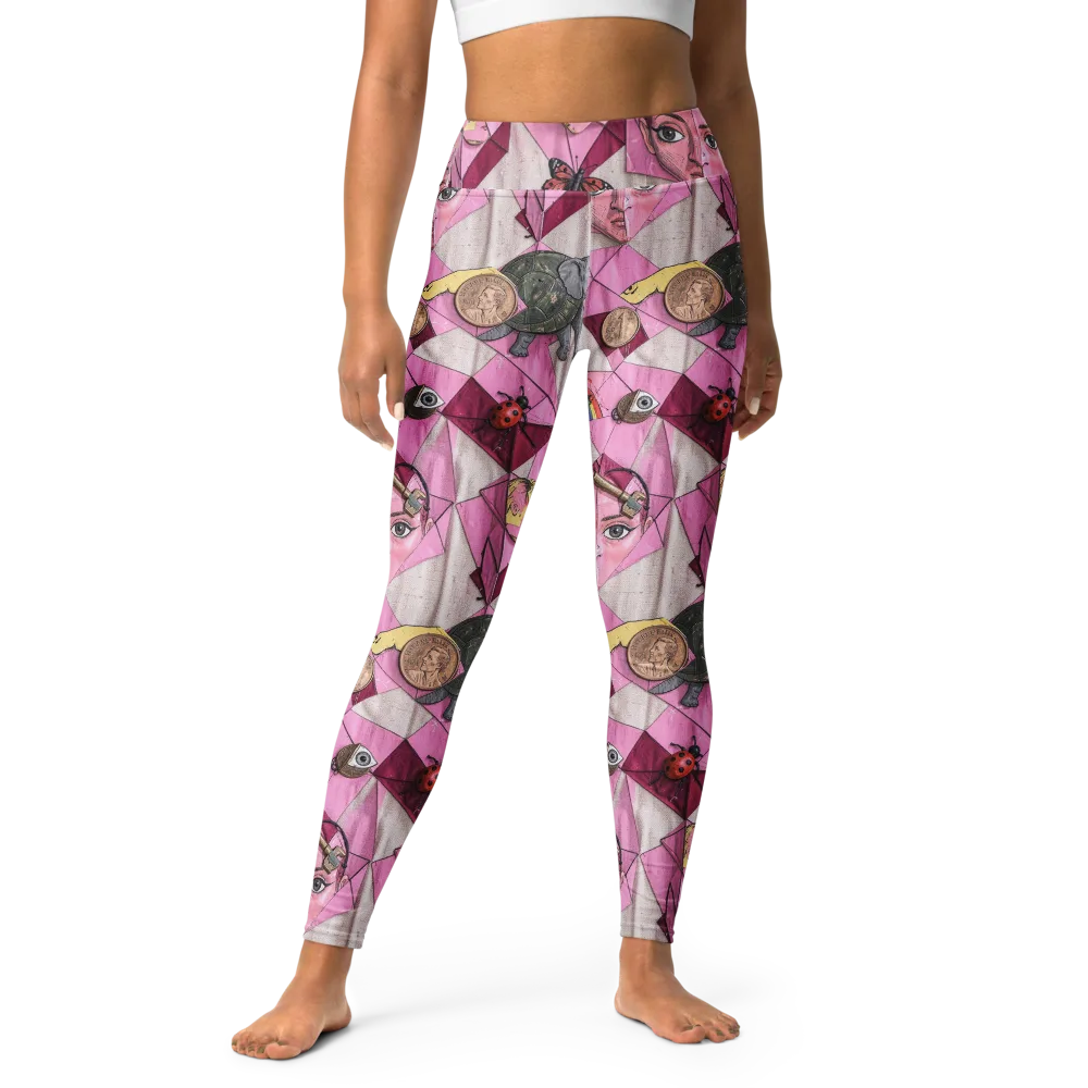 Pink Paradox on Yoga Leggings — Front