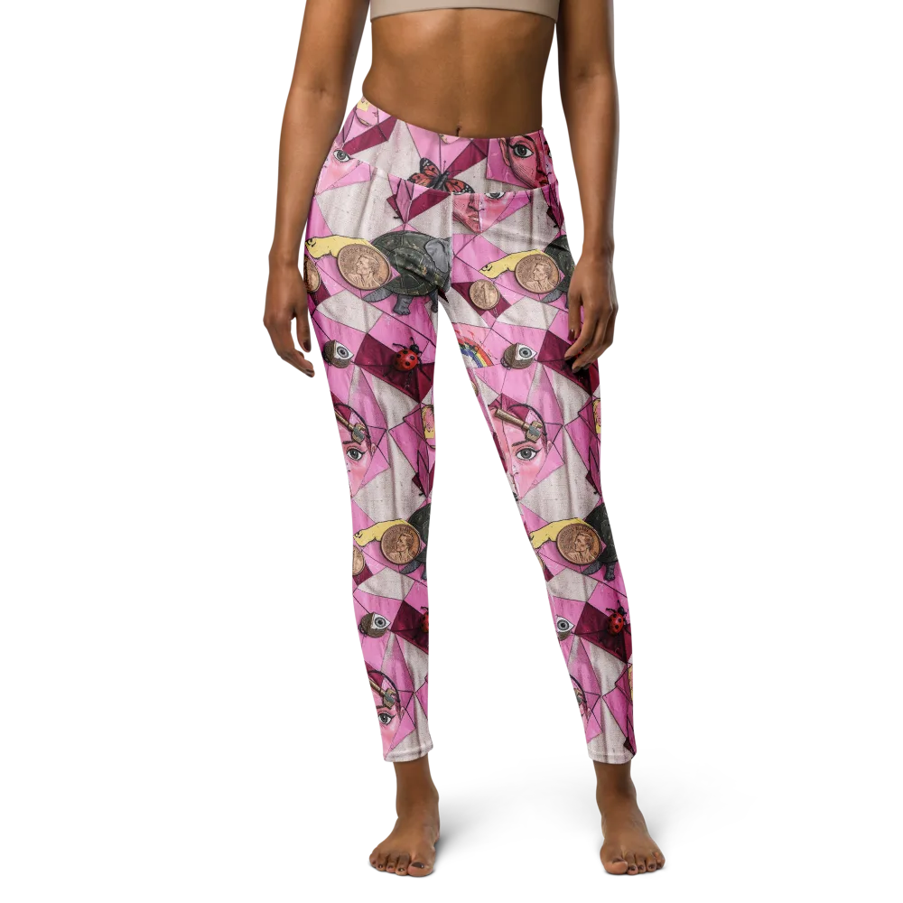 Pink Paradox on Yoga Leggings — Front