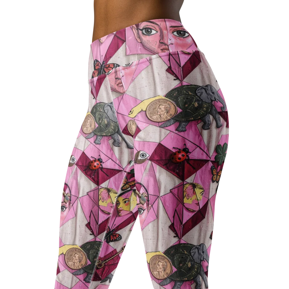 Pink Paradox on Yoga Leggings — Left Front
