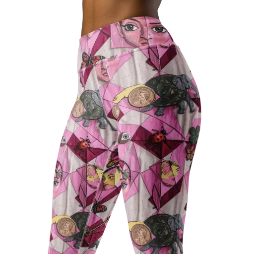 Pink Paradox on a Yoga Leggings