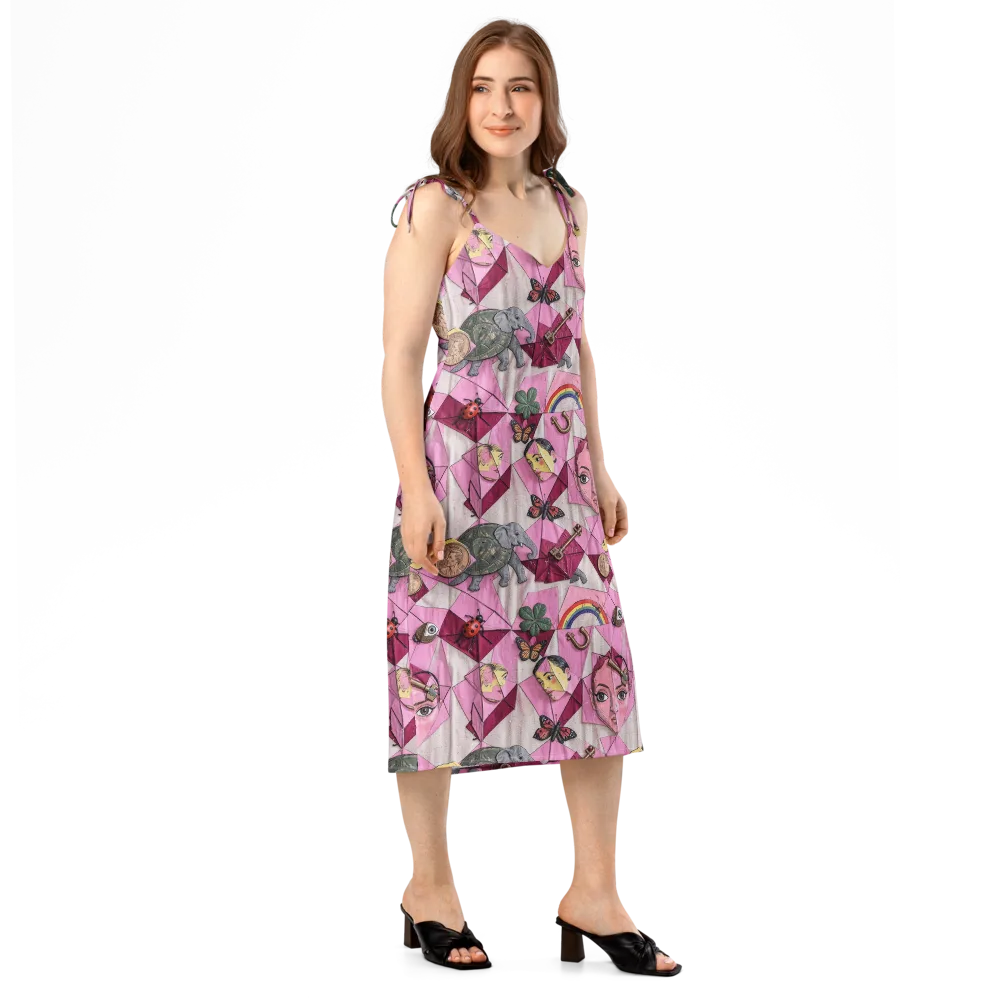 Pink Paradox on Slip Dress — Right Front