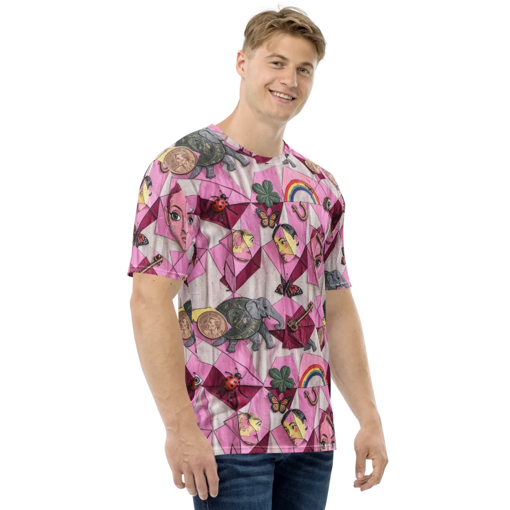 Pink Paradox on Men's Crew Neck T-Shirt — Right