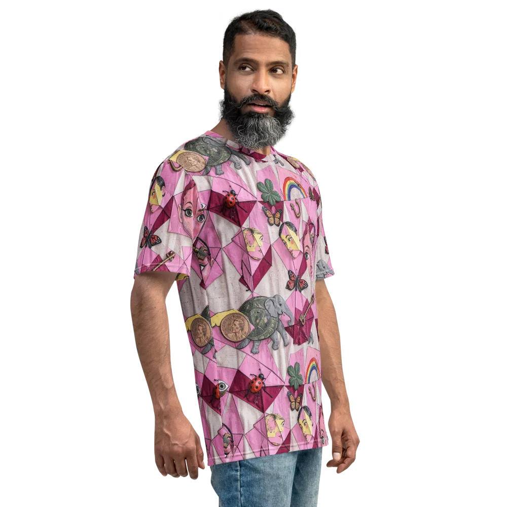Pink Paradox on Men's Crew Neck T-Shirt — Right