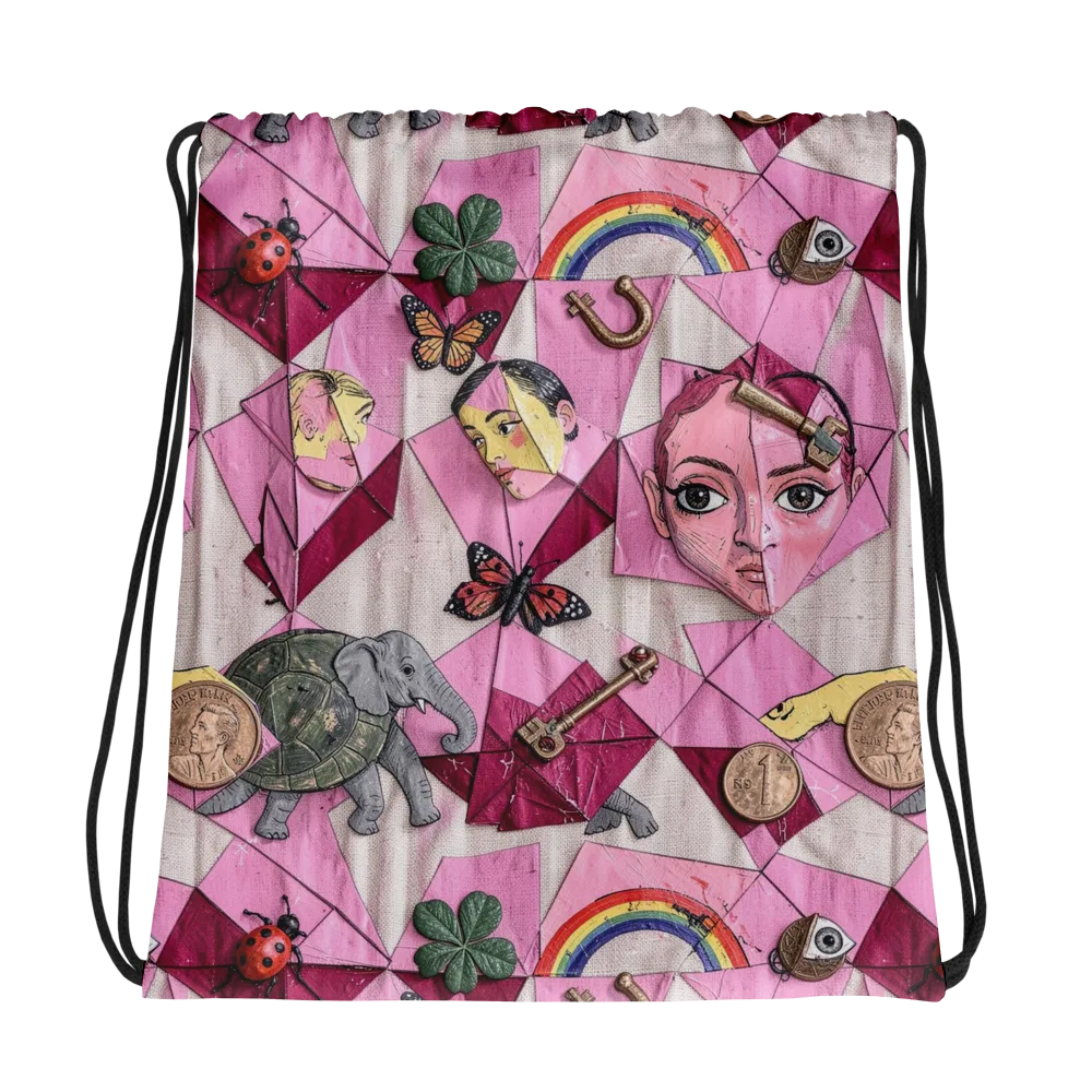 Pink Paradox on Drawstring Bag — Photo