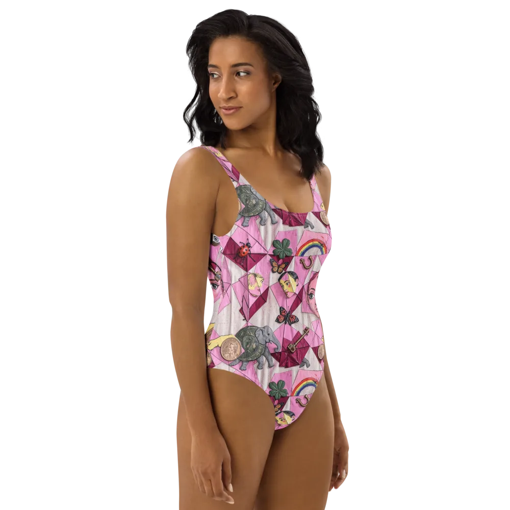 Pink Paradox on One-Piece Swimsuit — Right