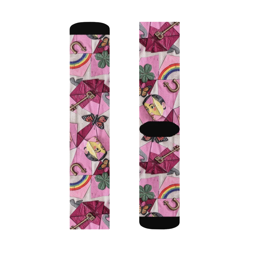 Pink Paradox on Socks — Right Sock