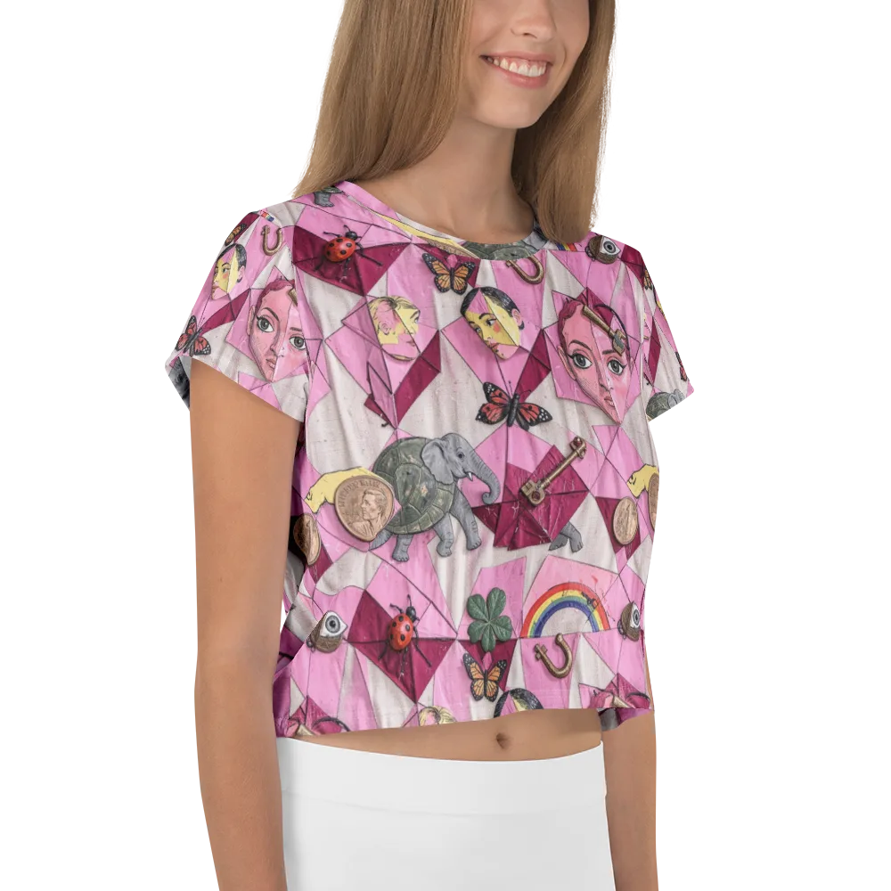 Pink Paradox on Crop Tee — Right