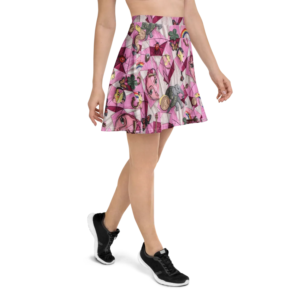 Pink Paradox on Skater Skirt — Right