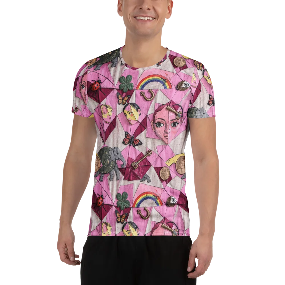 Pink Paradox on Men's Athletic T-Shirt — Front