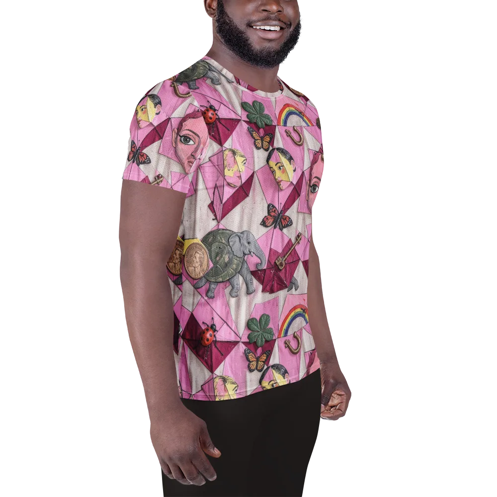 Pink Paradox on Men's Athletic T-Shirt — Right
