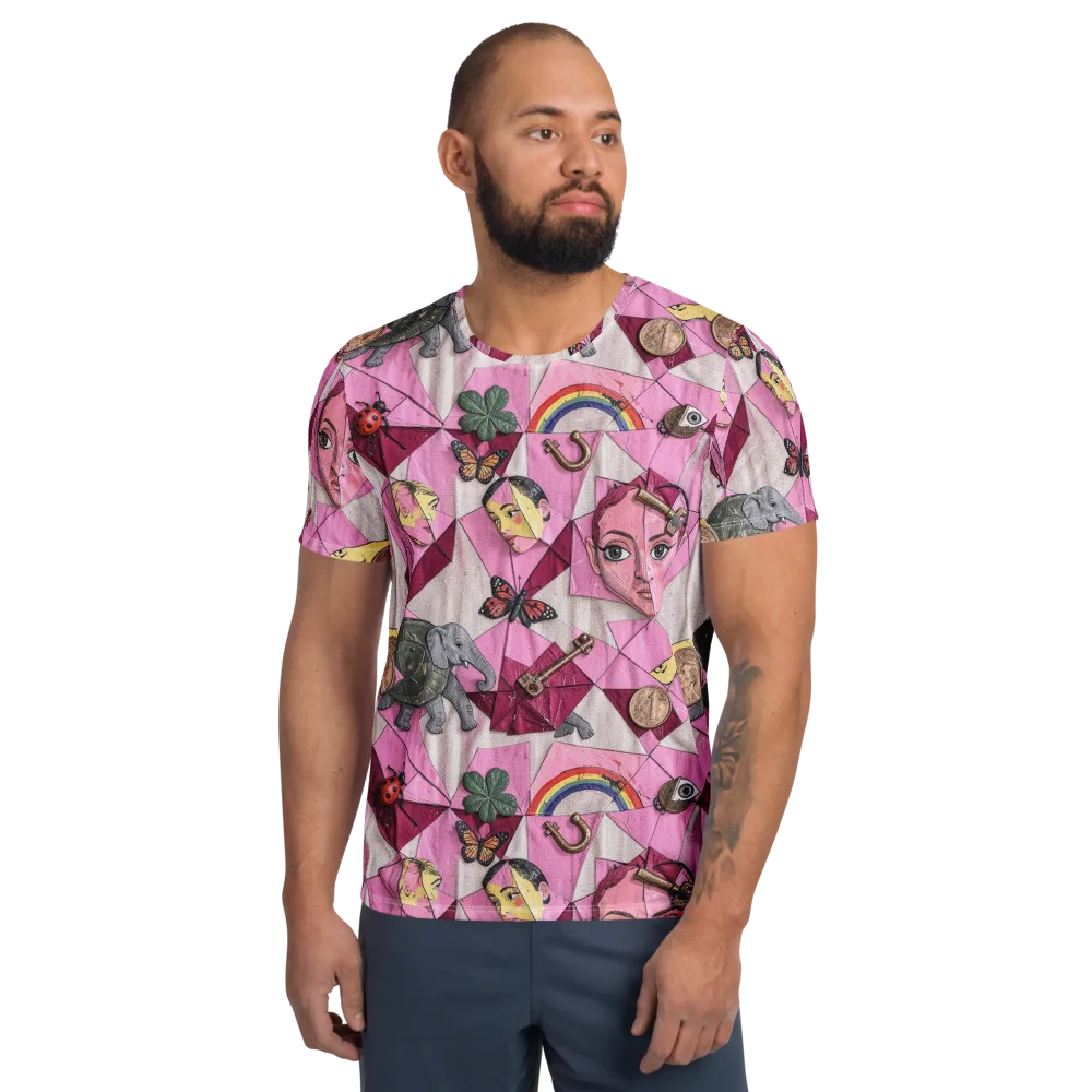 Pink Paradox on Men's Athletic T-Shirt — Front