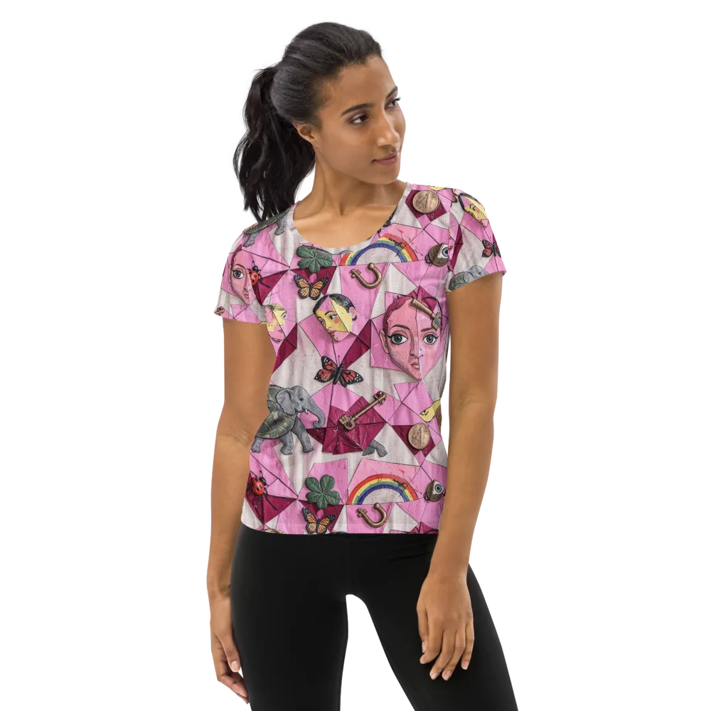 Pink Paradox on Women's Athletic T-Shirt — Front