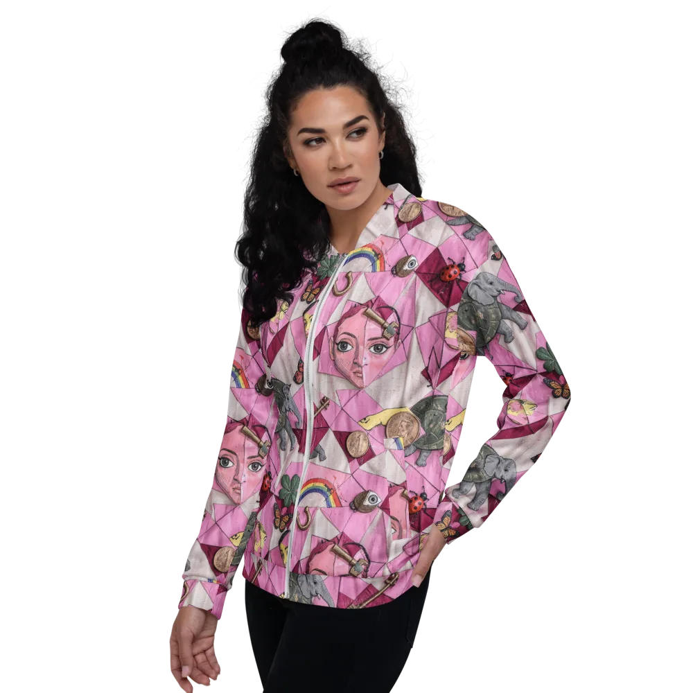 Pink Paradox on Bomber Jacket — Left